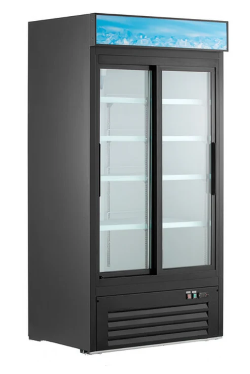 40 Double Sliding Door Display Refrigerator SML_GD33_BLK